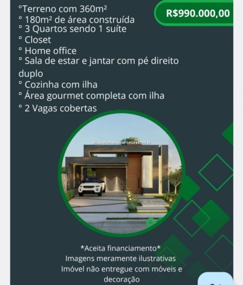 Casa Padrão venda Pontal de Santa Marina - Referência CA 498